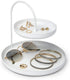 Umbra Poise Large, Double, Attractive Storage You Can Leave Out, Two-Tiered Jewelry Tray, Accessory Holder, White
