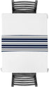 Stripe Table Runner-Navy Blue Gray White Cotton linen-Long 108 inche Dresser Scarves,Farmhouse Tablerunner for Kitchen Coffee/Dining/Sofa Table Bedroom Home Living Room,Scarf Decor for Holiday Dinner