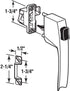 Prime-Line K 5145 Screen and Storm Door Push Button Latch Set With Night Lock Replace Old or Damaged Screen or Storm Door Handles Quickly and Easily White Finish (Fits Doors 5/8 1-1/4 Thick)