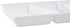 Avant 15" x 10" Plastic 3-Section Serving Tray | Set of 3 White