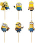 Cartoon Inspired Little Minni Henchmen Cupcake Topper Picks Set of 24 PCS For Birthday Parties Prime Quality Edition