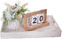 Wooden Tray, Wood Serving Tray with Handles, Farmhouse Coffee Table Tray, Rectangular Decorative Serving Tray for Ottoman, Living Room, 15.7? X 10.2?, Distressed White