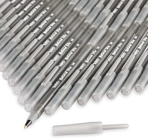 BIC Round Stic Xtra Life Ballpoint Pens, Medium Point (1.0mm), Black, 60-Count Pack, Flexible Round Barrel For Writing Comfort (GSM609-BLK)