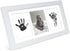 E-Coin Baby Prints Photo frame 1 Pack Newborn Handprint and Footprint Picture Collection Unique guardian good memories-White