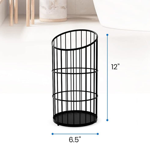 Toilet Paper Holder Stand Bathroom Toilet Paper Storage Tissue Roll Paper Reserve Holder for 3 Spare Mega Rolls-Black