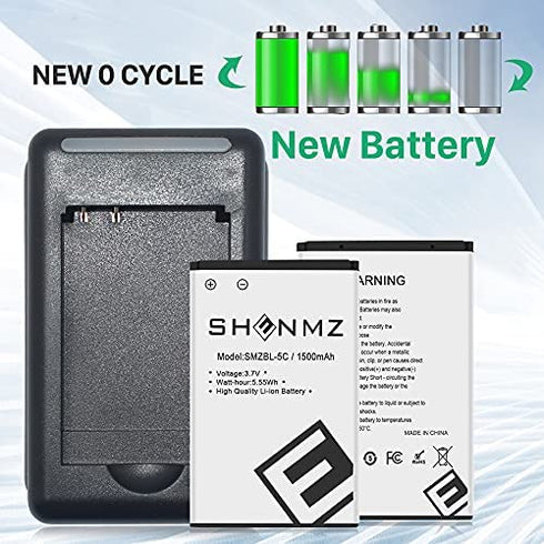 ?2 Pieces? BL-5C Battery, Upgraded 3.7V 1600mAh Li-ion Replacement Battery for Nokia, Household Radio