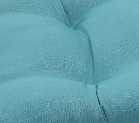 Pillow Perfect 507095 Outdoor/Indoor Forsyth -Pool Tufted Loveseat Cushion, 44" x 19", Turquoise