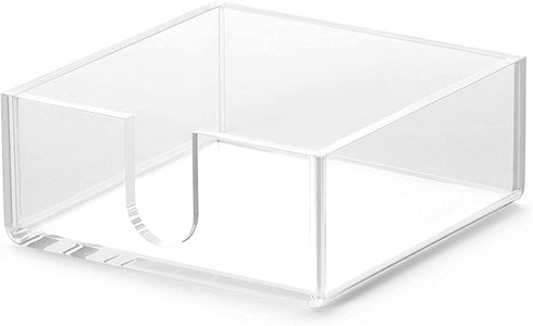 SimplyImagine Napkin Holder - Cocktail & Beverage Clear Acrylic Napkin Storage for Bar, Kitchen, Restaurant, Countertop - Decorative, Elegant & Modern Square Paper Tray for Indoor/Outdoor Dinner Use