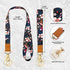 Wrist and Neck Lanyards for ID Badge Keys for Women Kids Teacher 2 Pack?Cute Car Key Neck Lanyards with 4 Keychain Multicolor Flower Pink