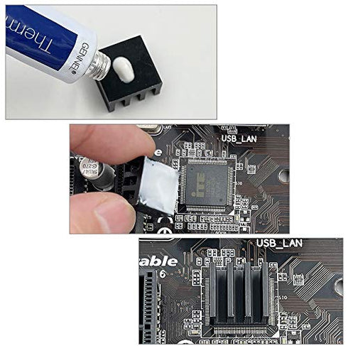 GENNEL G109 10gram Thermal Conductive Glue, Silicone Glue, Thermal Plaster, Silicone Viscous Adhesive Compound, Heatsink Glue for LED GPU MOSFET Printer Chipset IC High Performance