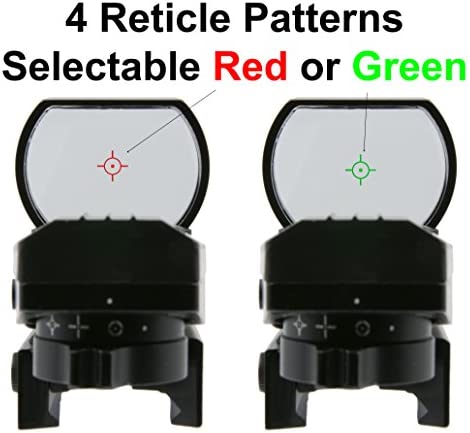 Survival Land Reflex Sight with 4 Selectable Red or Green Patterns