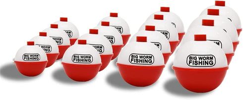 16 Fishing Bobbers for Fishing Assortment Large Bobbers & Small Bobbers – Fish Bobbers Red and White – Floats Fishing Floats and Bobbers – 16 Bobber for Fishing Bobbers Red and White– Fishing Bobbers