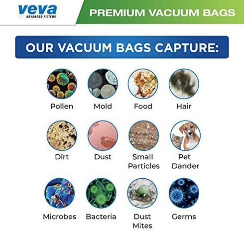 VEVA 30 Pack Premium SuperVac Vacuum Bags Type U/L/O Microlined compatible with Kenmore Sears Upright vacuum cleaners replacement Style U, L, O, 5068, 50688, 50690, 50105 bags