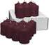 Burgundy Mulberry Scented Votive Candles - 15 Hour Long Burn Time - Textured Finish - Box of 20