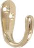 Single Prong Hook 12 Pack Brass with Screws for Towel Scarf Robe | HOWTOOL