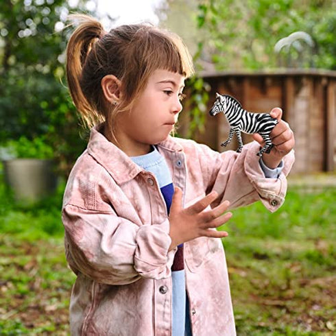Schleich Wild Life, Animal Figurine, Animal Toys for Boys and Girls 3-8 Years Old, Female Zebra, Ages 3+
