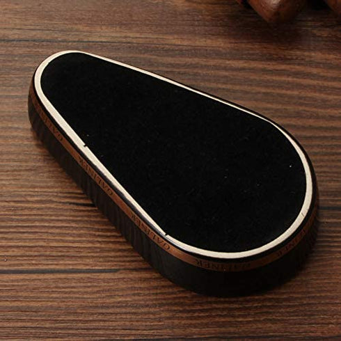 Galiner Cigar Ashtray, Travel Ceramic Ashtray, Outdoor cigar Ash Tray gift accessoires(Black With Golden line)