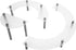 Suwimut Acrylic Riser Cupcake Display Stand, 3 Tier Clear Half Moon Dessert Stand, Tabletop Retail Semicircle Round Display Riser Shelf for Jewels, Cupcakes, Figurines and Cosmetic Items