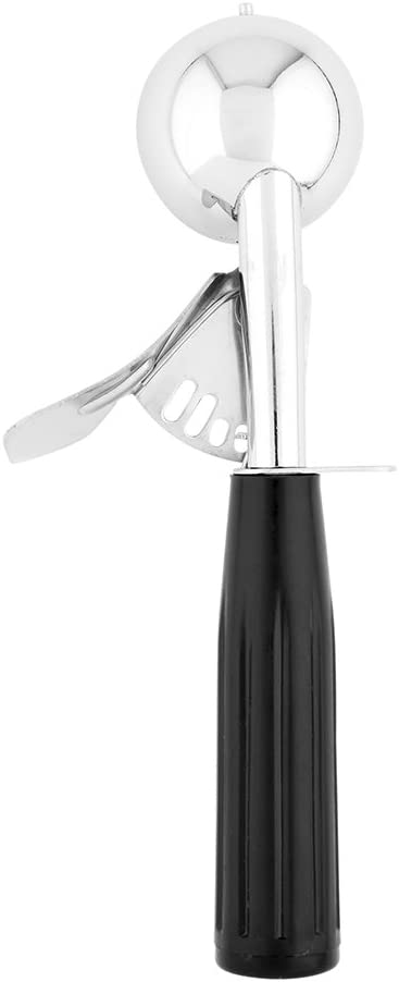 Met Lux 1.25 Ounce Portion Scoop, 1 Durable Cookie Scoop - #30, With Black Handle, Stainless Steel Disher, For Portion Control, Scoop Cookie Dough, Cupcake Batter, or Ice Cream - Restaurantware