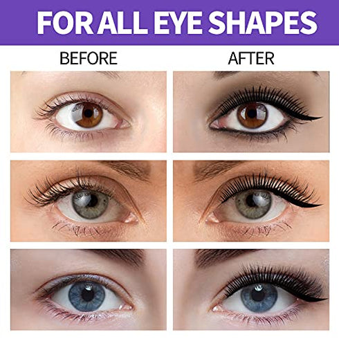 VANALIA 2-in-1 Eyeliner Instead of Lash Glue? Black Eyelash Glue Pen for False Lashes, Liquid Magnetic Eyeliner, Magic Self-Adhesive Eyeliner, Extra Strong Hold for EyeLashes(2pcs)