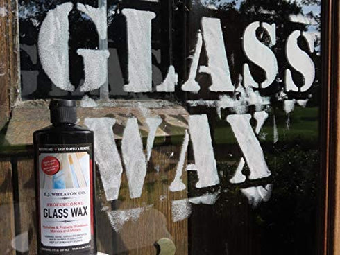 E.J. WHEATON CO. Glass Wax, Polishes and Protects Windows, Mirrors and Metal Surfaces, Dries Chalk White, Easy to Apply and to Remove, Made in USA