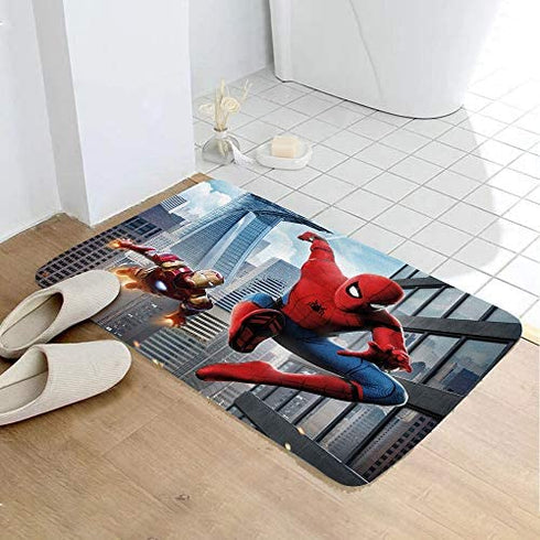 Kids Bath Mat Hero Boy Bathroom Mat with Non Slip Backing 29.5X17.5Inches(75X45cm)