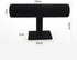 TENINYU Hovering T-Bar Bracelet Necklace Earring Bangle Pendants Anklet Tower Watch Key Jewelry Display Stand for Home Organization (Black Velvet)