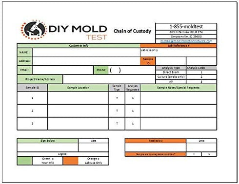 DIY Mold Test, Mold Test Kit for Home (2 tests). Lab Analysis and Expert Consultation included