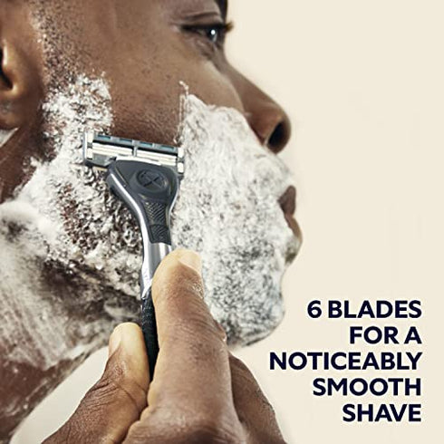 Dollar Shave Club Men's Razor Mixed Starter Shaving Kit For a Comfortable and Smooth Shave Includes 1 Handle, 4-Blade Cartridge, and 6-Blade Cartridge Shaving Kit for Men 3 Count