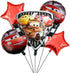 5PCS Cars Lightning McQueen Balloons for Kids Birthday Baby Shower Cars Theme Party Decorations