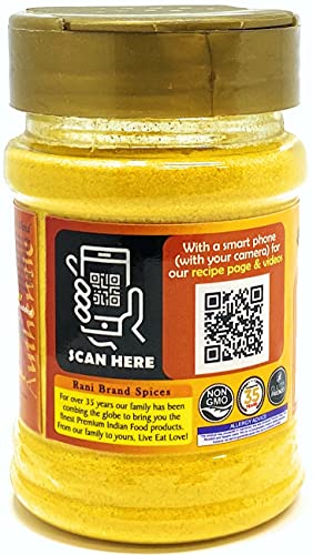 Rani Asafetida (Hing) Ground Health Blend w/ Fenugreek and Turmeric 3.5oz (100g), PET Jar ~ Gluten Friendly | Salt Free | Vegan | Non-GMO | Asafoetida Indian Spice | Best for Onion Garlic Substitute