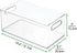 mDesign Deep Plastic Storage Organizer Container Bin, Game and Comic Organization for Cabinet, Cupboard, Playroom, Shelves, or Closet - Holds Video Games, Tablets, DVDs, or Controllers, Clear