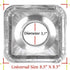 50 PACK Aluminum Foil Square Stove Burner Covers Range Protectors Bib Liners Disposable Gas Burner Bibs Gas Top Liner Stove Easy Clean - (8.5" Square) from Spare