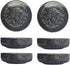 3.5 Inch Japanese Style Classic Porcelain Side Dish Bowl Seasoning Dishes Soy Dipping Sauce Dishes-Set of 6-Black