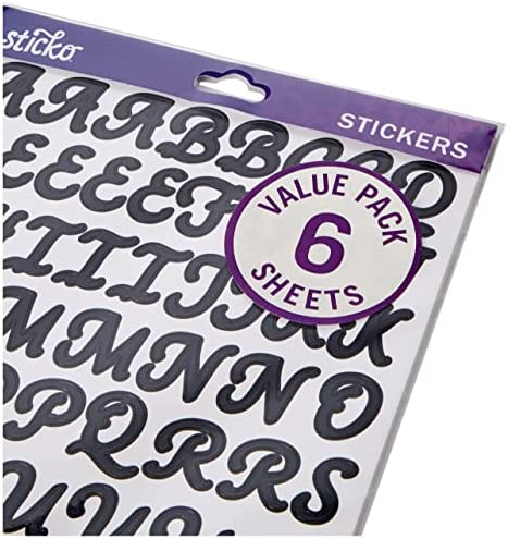 Sticko Alpha-Script-Vaule Pack-Black 52-90149, Other