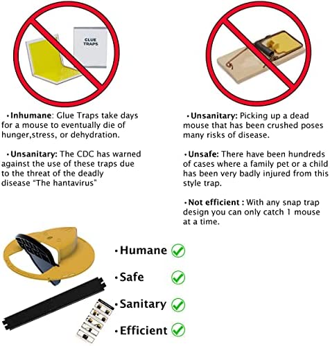 RinneTraps - Flip N Slide Bucket Lid Mouse Trap |Humane or Lethal| |Trap Door Style| |Multi Catch |Auto Reset| |Indoor Outdoor| |No See Kill| |5 Gallon Bucket Compatible| Made in USA (1)