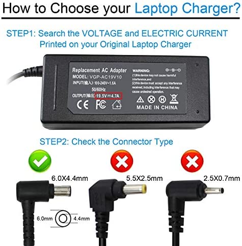 19.5V AC Adapter Power Cord for Sony LCD TV Bravia KDL-48R510C KDL-40R510C KDL-48W650D KDL40W600B KDL32W600D KDL-40W650D KDL-48W600B,KDL-40W KDL-40R KDL-42W KDL-48W KDL-48R KDL-55W KDL-32W KDL32R