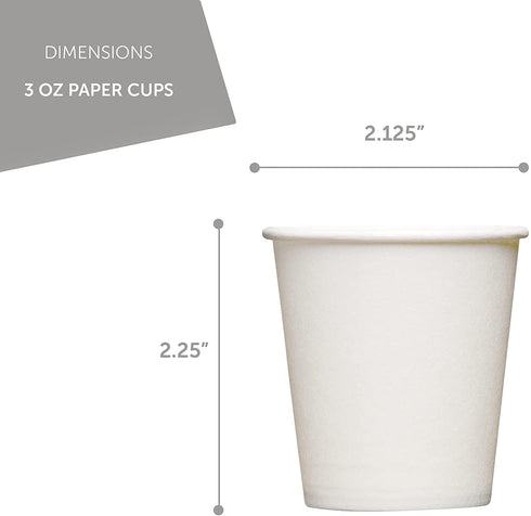 500 Pack 3 Oz Paper Cups - Disposable Cups | Espresso Cups | Bathroom Cups 3 Oz Paper | Mouthwash Cups | Small Paper Cups | 3 Oz Bathroom Cups 3 Oz Paper | Small Cups