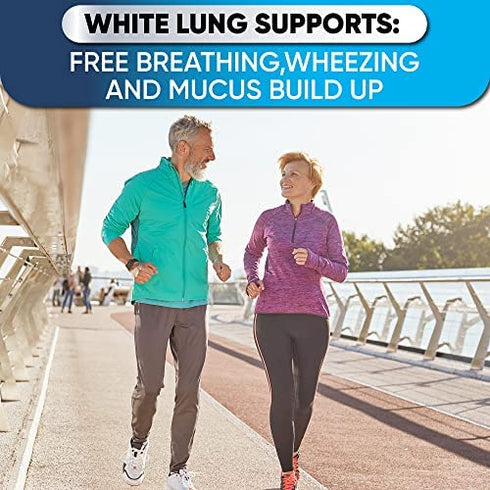 White Lung by NutraPro - Lung Cleanse And Detox.Support Lung Health. Supports Respiratory Health. 60 Capsule - Made in GMP Certified Facility.