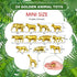 24 Pcs Gold Plastic Animal Figurines Toys Zoo Gold Safari Animal Figures Elephant Lion Wild Animal Decor Mini Safari Animals Figurines Decor Jungle Animal Cake Toppers for Themed Birthday Party