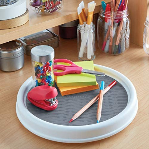 Copco Non-Skid Pantry Cabinet Lazy Susan Turntable, 9-Inch, Gray