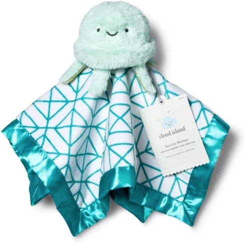 Cloud Island Security Blanket Turquoise Octopus
