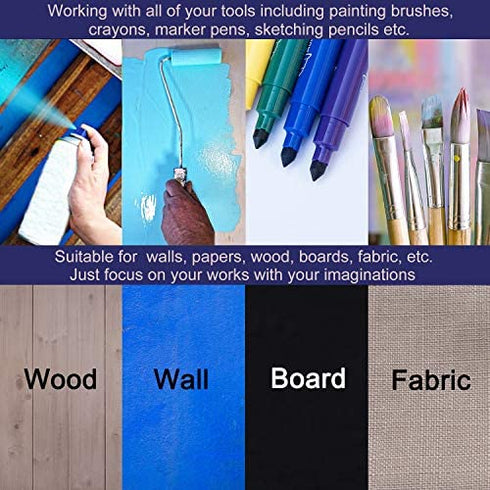 9 Pieces Word Stencils Inspirational Quote Stencils Resuable Plastic Motivational Templates for Word Art Works, Home Decor & DIY Projects
