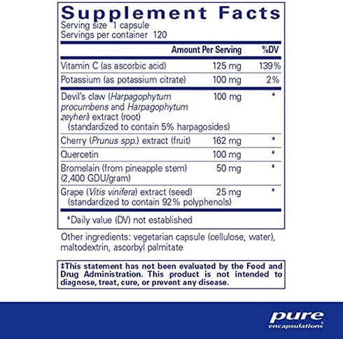 Pure Encapsulations - Uric Acid Formula - Hypoallergenic Supplement with Vitamins and Herbal Extracts to Support Healthy Uric Acid Metabolism - 120 Capsules