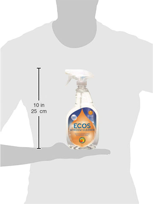 Earth Friendly Products ECOS Window Cleaner with Vinegar, 22-Ounce, (Pack of 3)