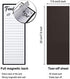 Magnetic List Notepad Funny Grocery List Pad Magnet Refrigerator Notepad with Fridge Pen Holder Magnetic Faux Leather Marker Pouch for Refrigerator, to Do Lists (Black, White,Simple Style)