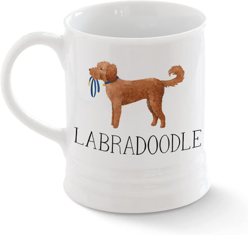 Fringe Studio Labradoodle Ceramic Mug, 1 Count (Pack of 1), White