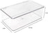 Isaac Jacobs Medium Stackable Organizer Bin (10.75? x 6.5? x 3.7?) w/ Hinged Lid, Clear Storage Box, Home, Office, School, Fridge, Bathroom, Kitchen, Pantry Container, BPA-Free, Food Safe (Medium, Clear)