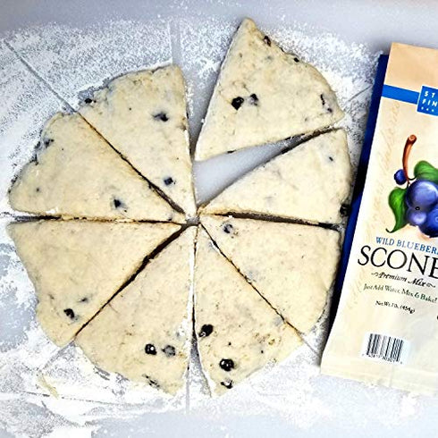 English Scone Mix, Wild Blueberry by Sticky Fingers Bakeries – Easy to Make English Scones Fresh Baked, Makes 12 Scones (1pk)