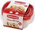 Rubbermaid TakeAlongs Sandwich Food Storage Containers, 2.9 Cup, Tint Chili, 4 Count